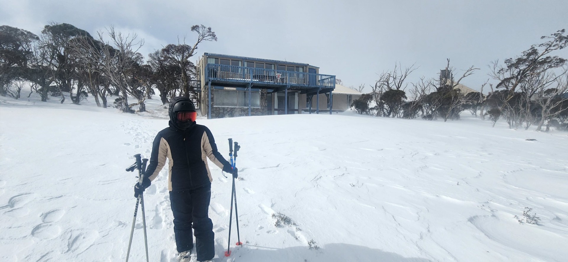 Windarra lodge in the snow